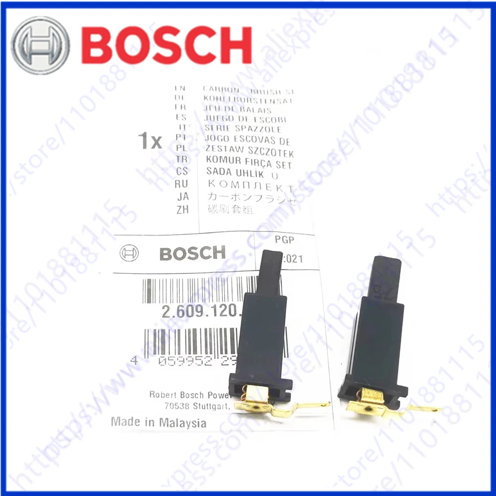 

Комплект угольных щеток для BOSCH GSS140A GSS140-1 GEX125-1A ROS10 GEX125-1AE ROS20VS GSS20-40 2609120199, аксессуары для электроинструментов, запчасть