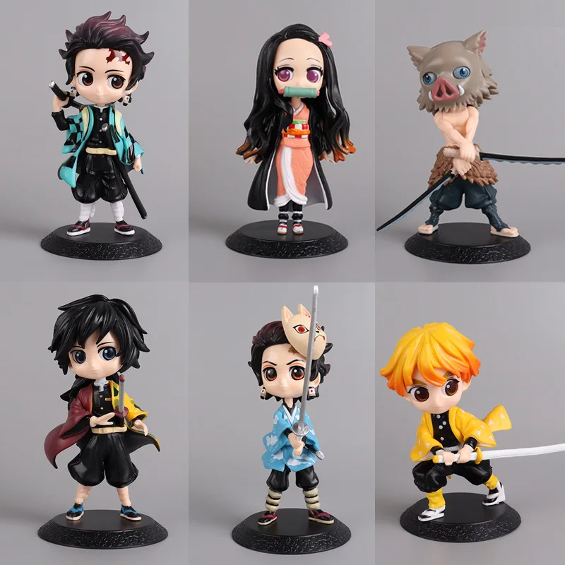 

Demon Slayer Anime Kamado Tanjirou Kamado Nezuko Tomioka Giyuu Q Posket Figure model collection Toy birthday present PVC