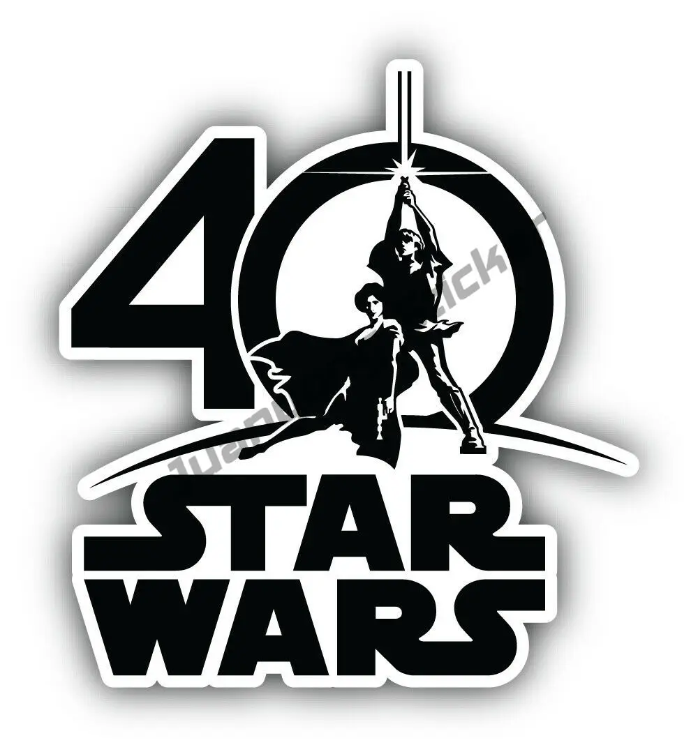 

Personality S Wars 40 Car Sticker Cover Scratches Sunscreen Waterproof Sticker Bumper Truck Yacht Speedboat Decal KK17cmX17cm