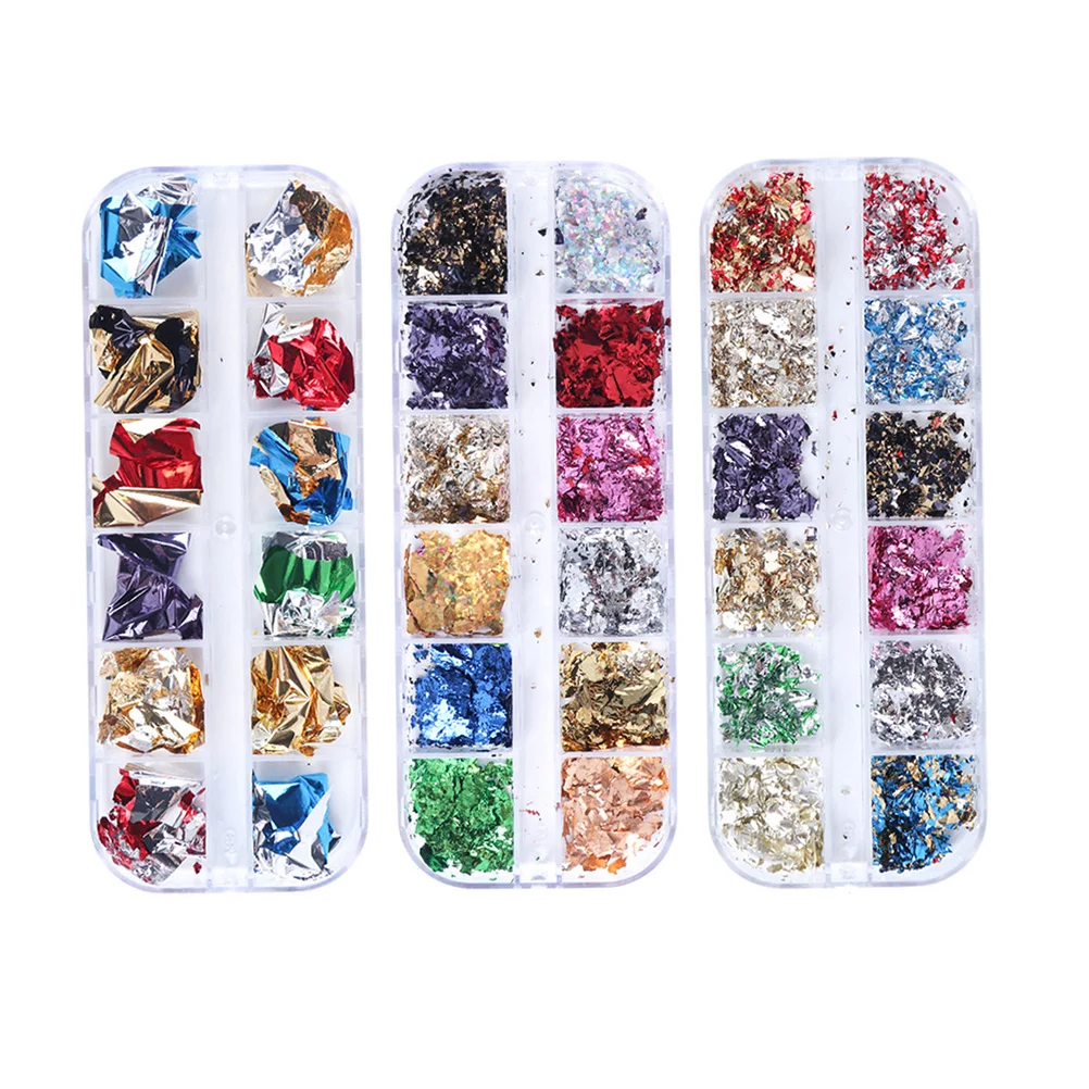 

Nailfoil Sticker Paillette Chip Diy Decals Paper Decoration Glitterwomen Decal Scrap Gold Design Copper Silver Flake Acrylic