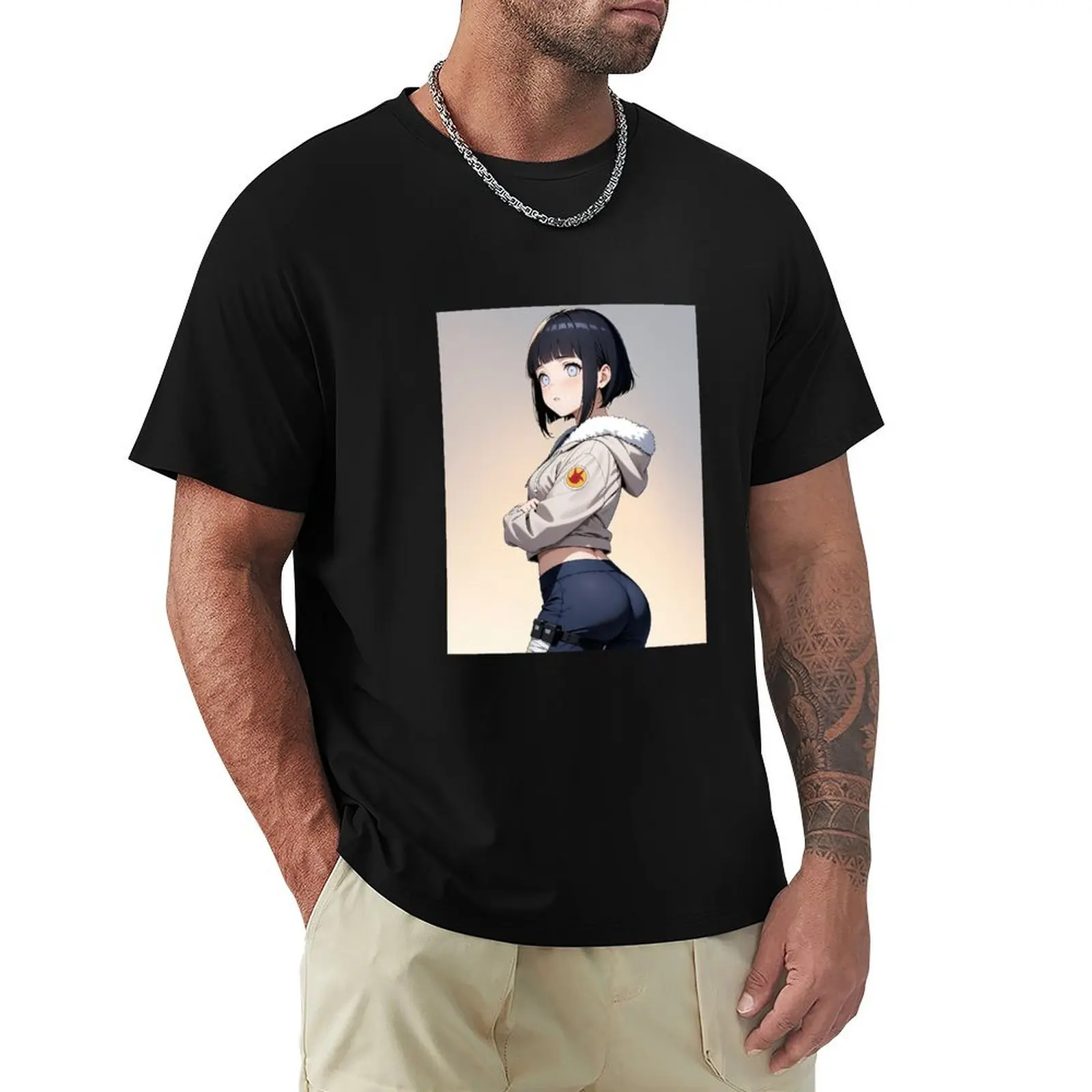 Футболка Hinata Hyuga Genin Fanart мужская рубашка больших размеров рубашки с прикреплением