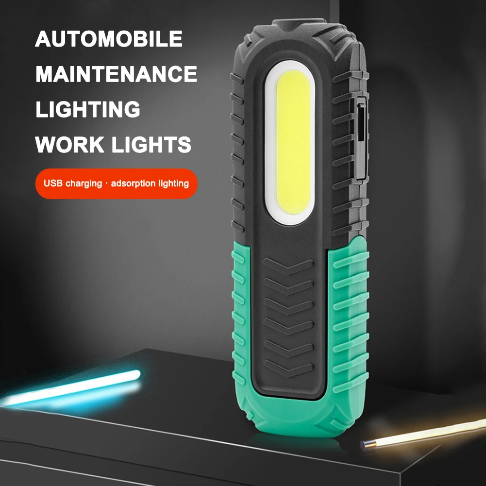 

Rechargeable COB LED Foldable Hanging Flashlight Torch Portable Emergency Inspection Work Lights for Camping Lighting Car Repair
