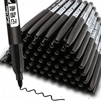6 pcsset permanent marker pen fine point waterproof black blue red ink 1 5mm office stationery markers pens graffiti supplies