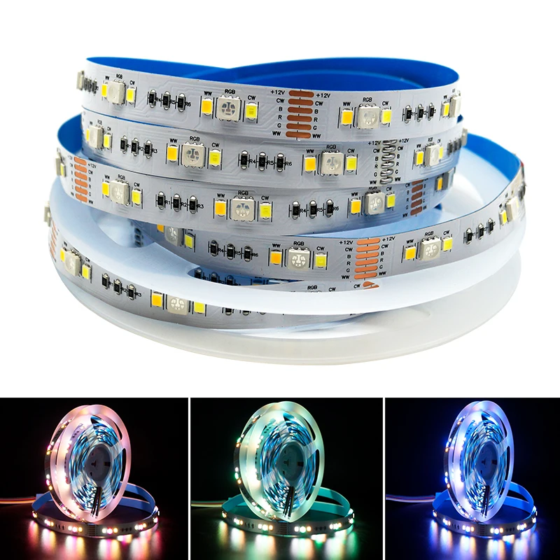 Мини-контроллер TUYA Smart life Wi-Fi RGBCW 5 м 12 В постоянного тока 5050 RGB + CCT 90 светодиодов/м