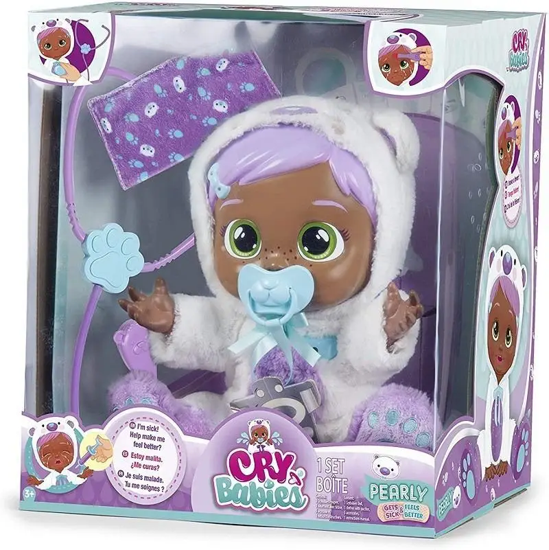 Новая виниловая кукла-плач кавайная Интерактивная кукла-сюрприз издаст звук и