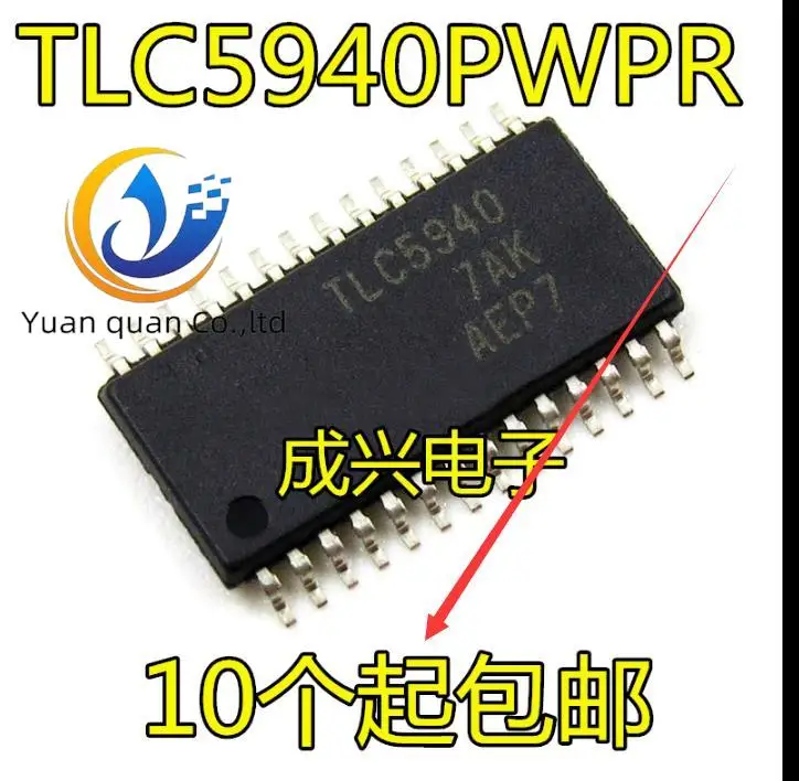 

10pcs original new TLC5940PWP TLC5940PWPR TLC5940 LED driver SOP28