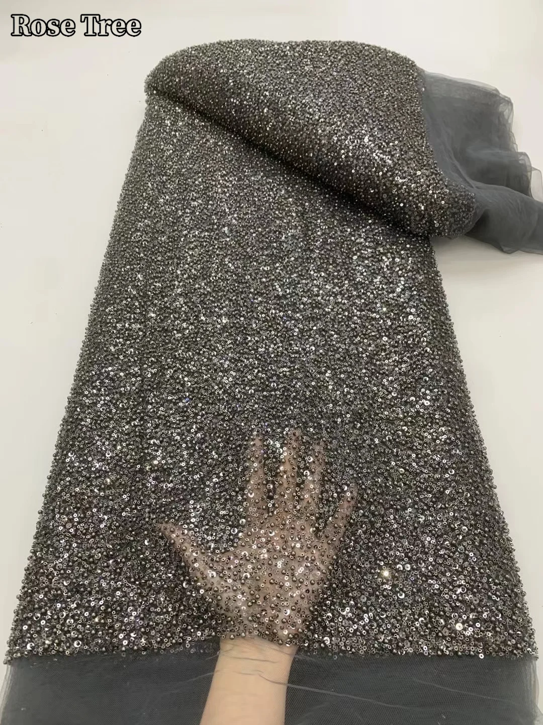 Роскошные нигерийские бусины ручной работы кружевная ткань 2024