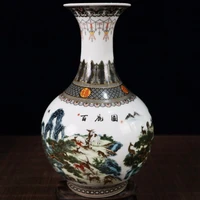 china old porcelain pastel hundred deer pattern vase