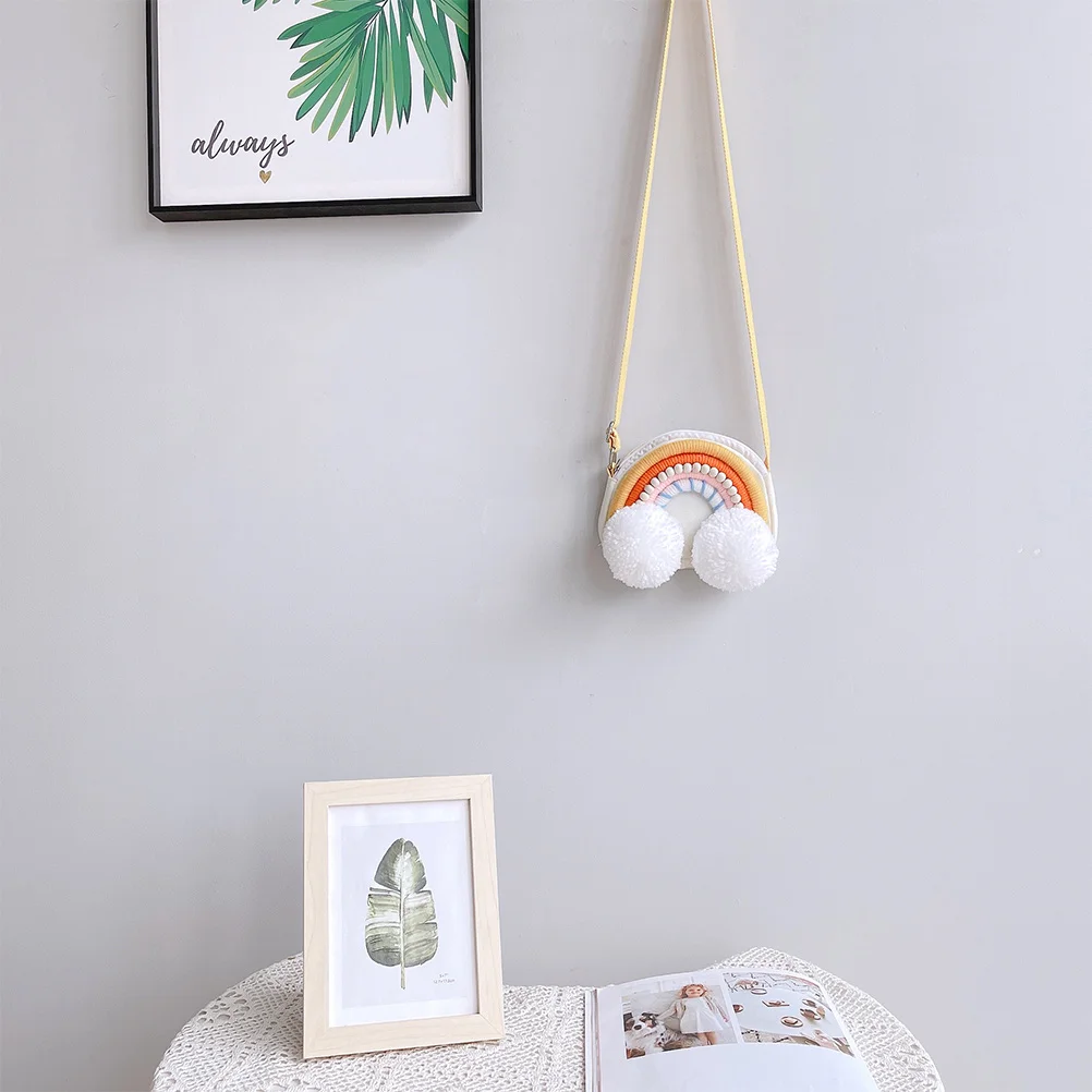 Crossbody Rainbow Kids Purse Girls Handbag Messenger Handbags Hanging Shoulder Toddler Cute Storage Little Girl Purses Child