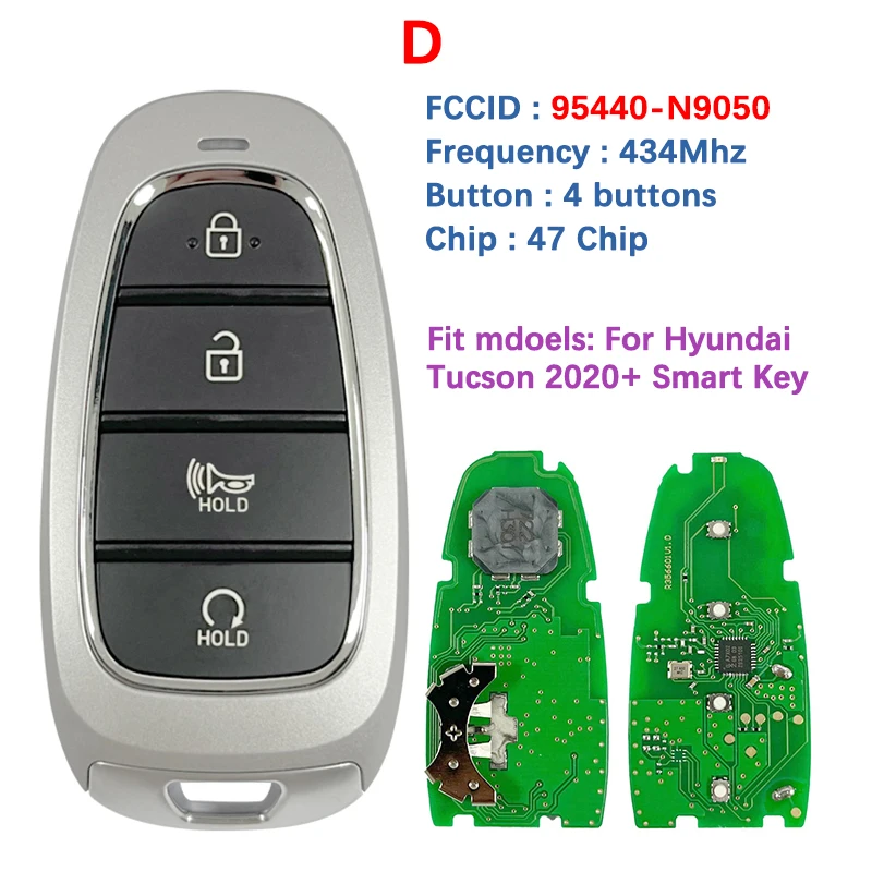 

Послепродажный ключ для Hyundai Tucson Remote 433MHz 47 Chip 95440-N9020 N9000 N9010 N9020 N9030 N9040 N9060 N9050 N9070 N9080