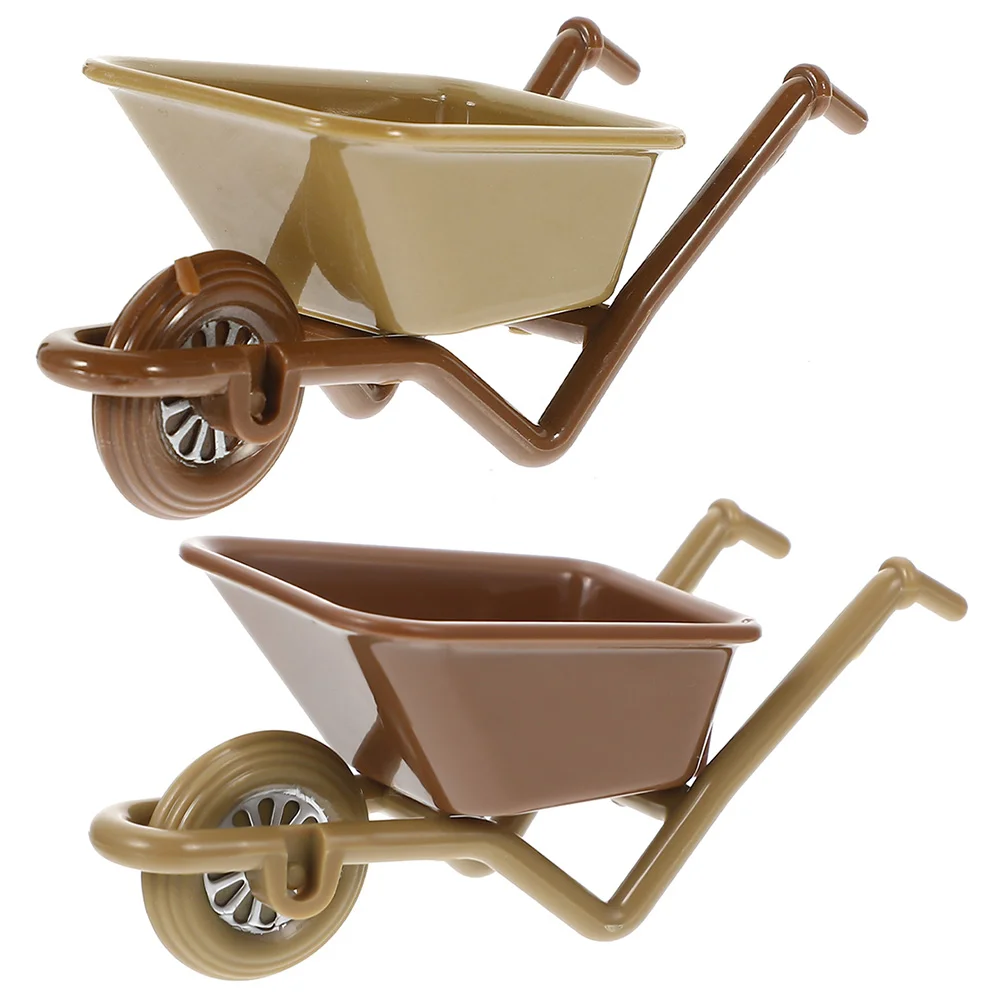 

Cart Model Mini Farm Landscape Miniature Plastic Toy Shopping Miniatures Models House Trolly Garden carts