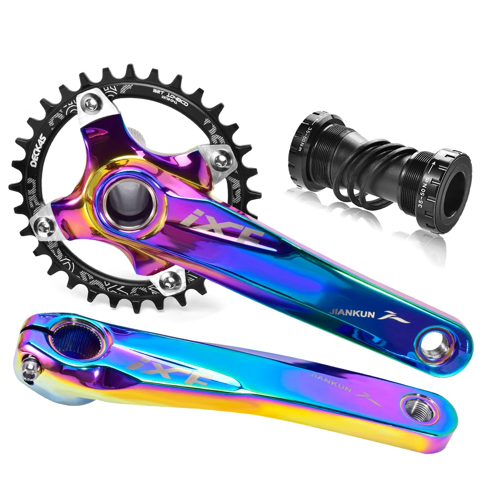 

IXF MTB Cranks Bicycle Integrated Mountain Bike Hollowtech Crankset 104BCD Connecting Rods 170mm Crank Chainring 32/34/36/38T