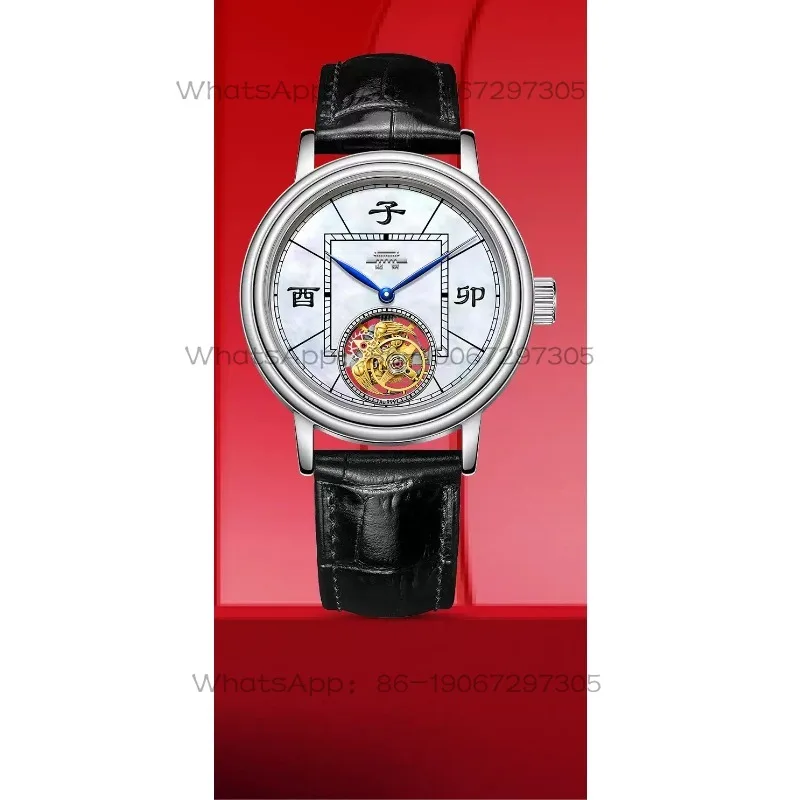 Фото Механические часы Hanfeng Tourbillon с ручным заводом, мужские, футбольные, золотые, подарок для мужчин. №2