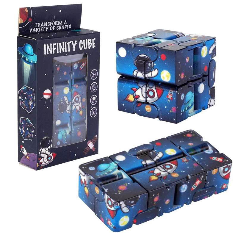 

Magic Infinity Cube Antistress Space Flip Cubic Puzzle Stress Relief Cube Fidget Toy For Children Adult Sensory Toys