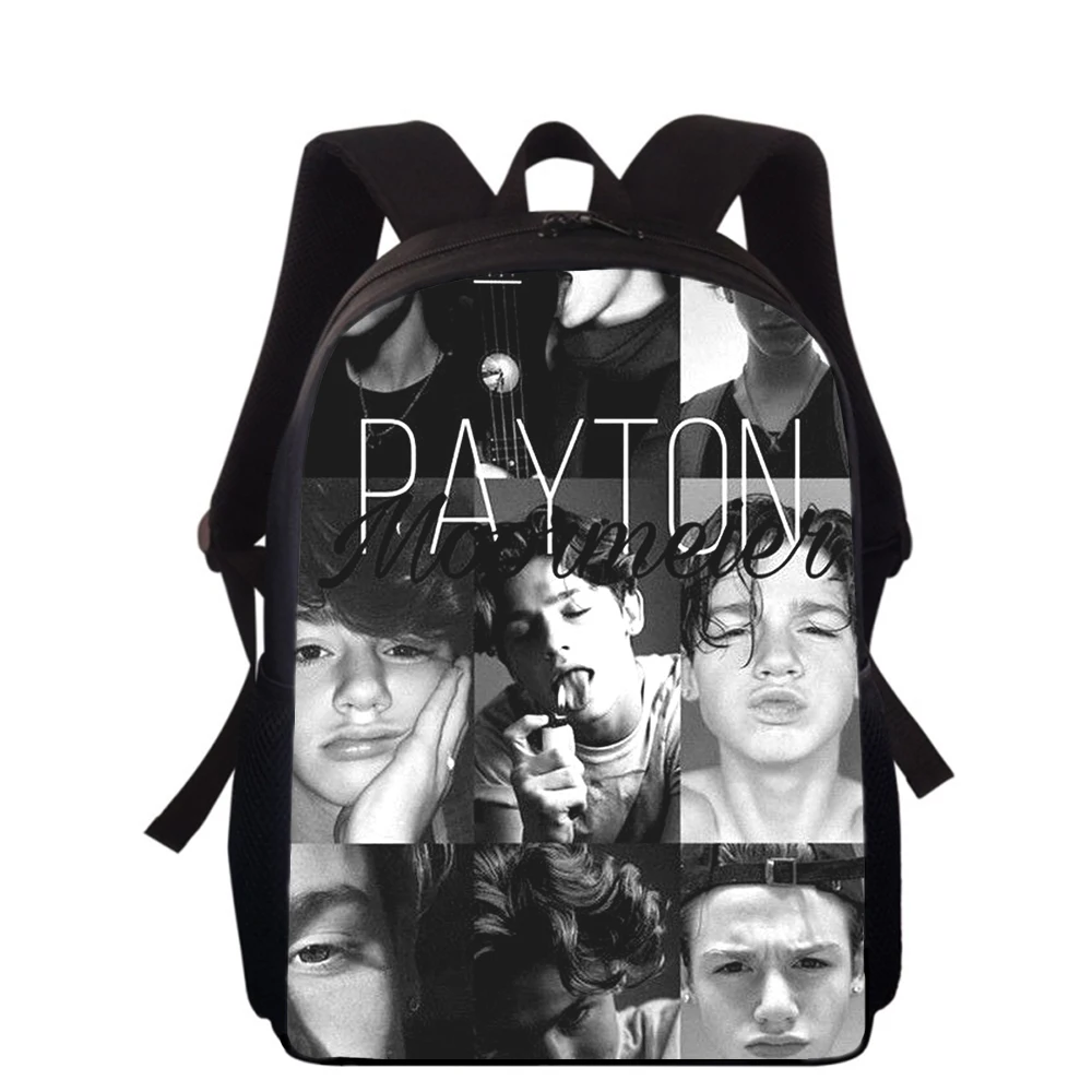 Payton Moormeier Merch 15” 3D Print Kids Backpack Primary School Bags for Boys Girls Back Pack Students School Book Bags