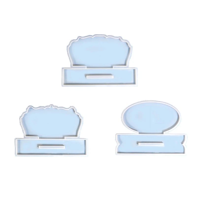 

Круглая форма для фоторамки с держателем основания, форма для настольного орнамента для домашнего декора