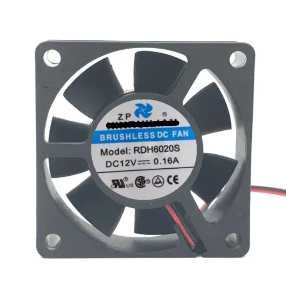 Новый оригинальный 2-проводной охлаждающий вентилятор RDH6020S 12 В 0,16 а 6 см 60*60*20