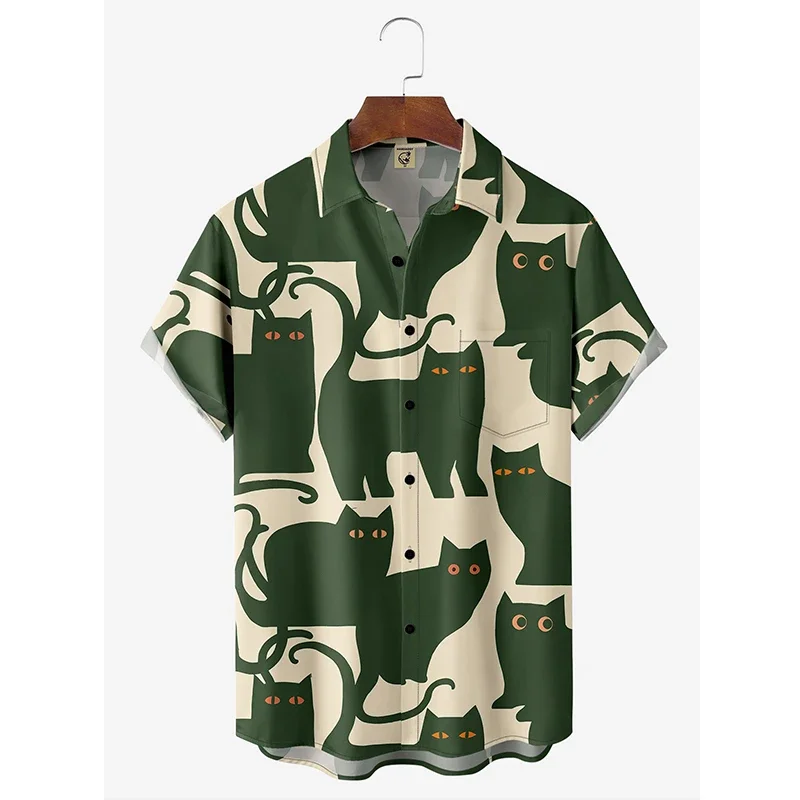 Лидер продаж новинка Мужская модная Роскошная Гавайская пляжная рубашка с