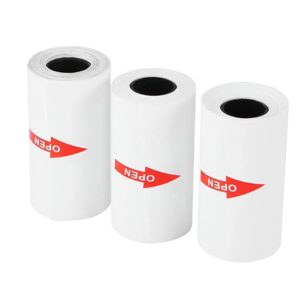 

3 Rolls Durable Printable Sticker Paper Direct Thermal Paper Self-Adhesive for PAPERANG Mini Photo Printer Accessories