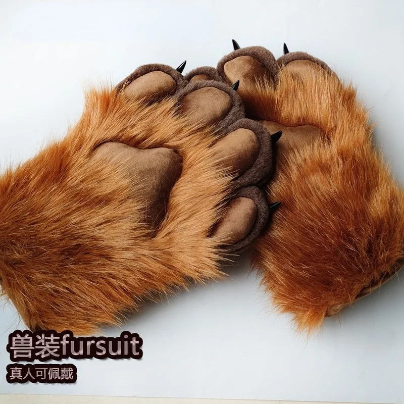 

Long-haired Cat Claw Beast Fursuit Animal Claw Wolf Claw Gloves Large-scale Event Performance and Stage Performance Clothing