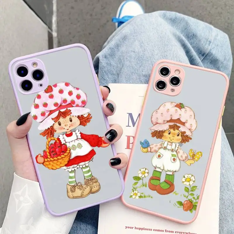 

Strawberry Shortcake Phone Case for iPhone X XR XS 7 8 Plus 11 12 13 pro MAX 13mini Translucent Matte Case