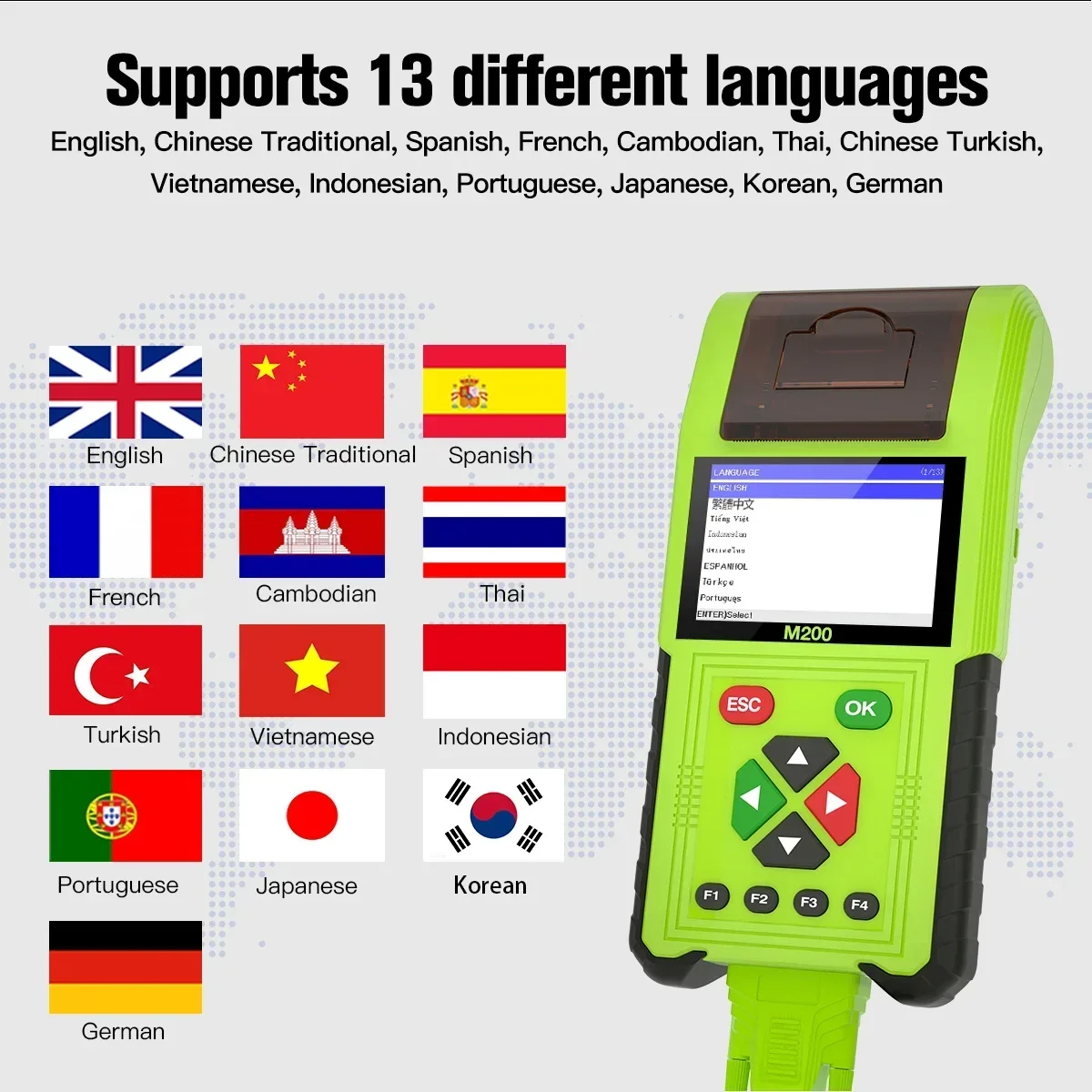 Полная версия JDiag M200 диагностический сканер для мотоцикла считыватель кодов