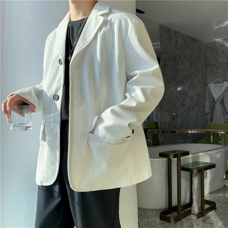 

Luxury Men Corduroy Blazer New 2020 Winter Fashion Vintage High Quality Jackets Coats Men Suit Terno Masculino Blazers Men