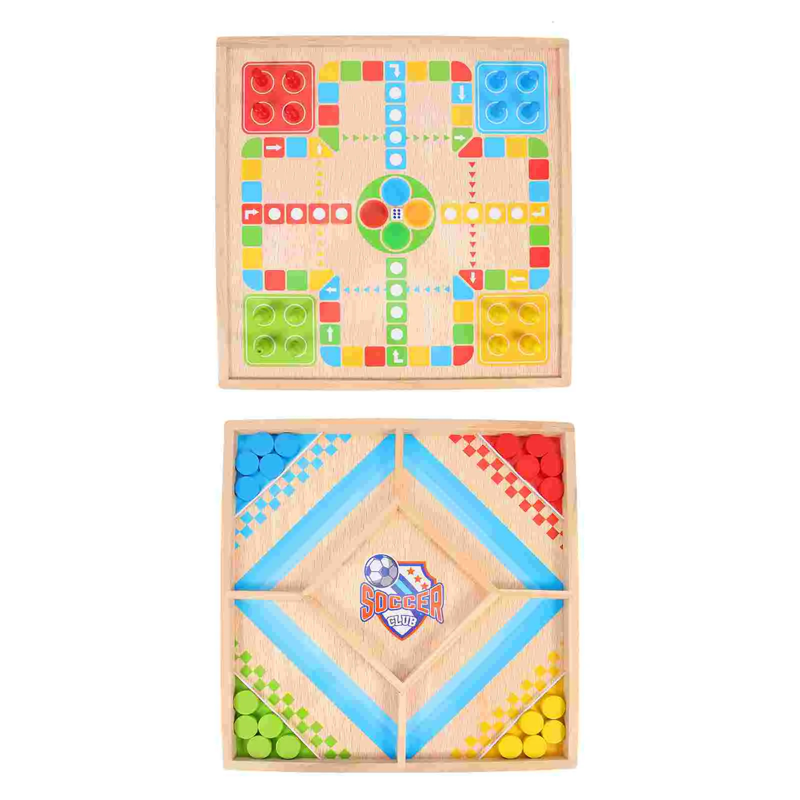 

1 Set Wooden Chess Pieces Puzzle Board Flight Chess Pieces for Board Games Pawns Tabletop Markers