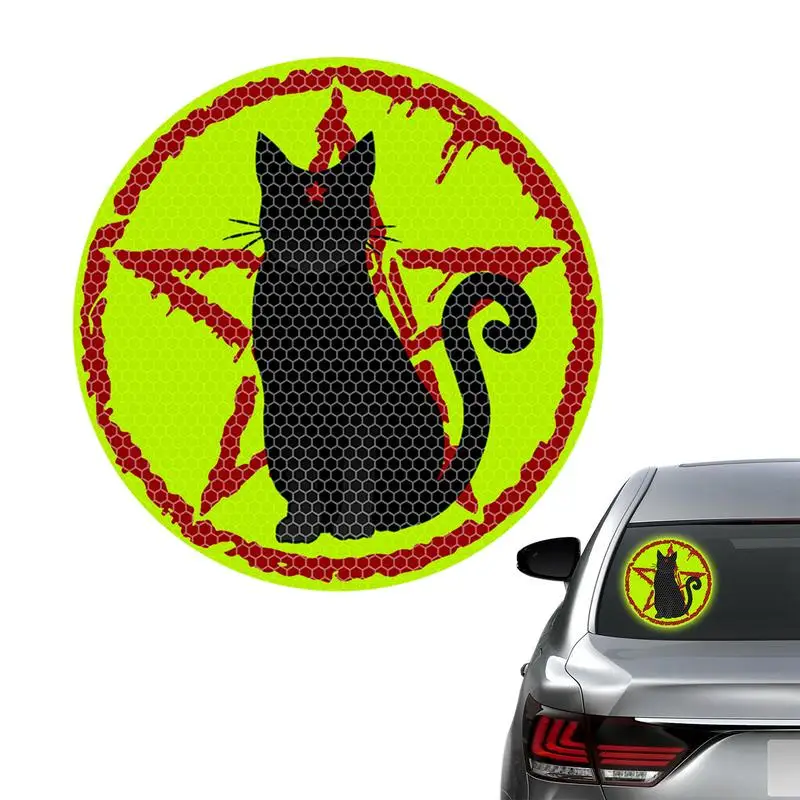 

Светоотражающая Автомобильная наклейка с рисунком кошки, светоотражающие наклейки, стильные декоративные наклейки для любого автомобиля, внедорожника, фургона или грузовика
