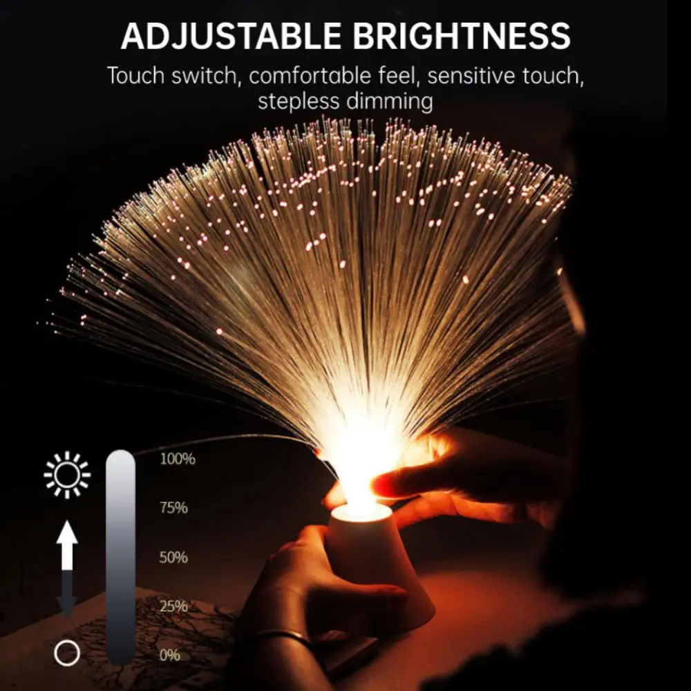 

LED Colorful Fiber Optic Night Light Atmosphere Lamp USB Charged Starry Sky Wedding Party Decorative Light Tiktok Ins Hot Styles