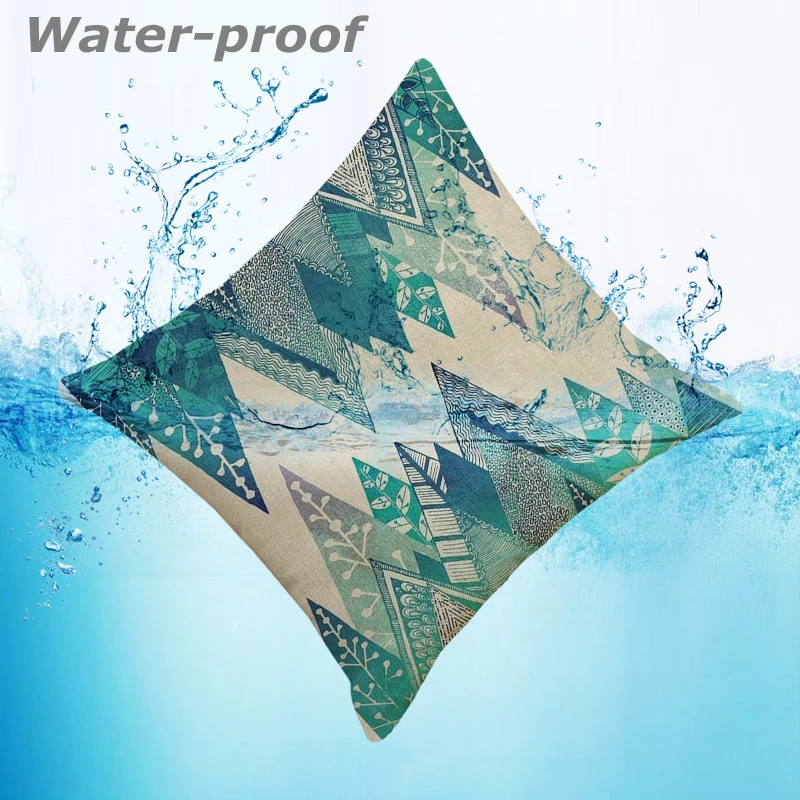 

Water-proof Outdoor Linen Pillows Case Blue/yellow/red Nordic Geometry Print Sofa Cushions Case Couch Throw Pillows Decor Home