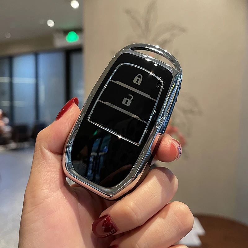 

Модный чехол для автомобильного ключа из ТПУ для Toyota Prius Camry Corolla CHR RAV4 Land Cruiser Prado Highlander XLE