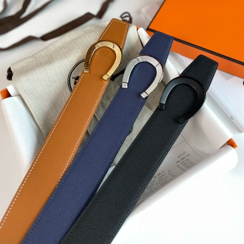 

Высококачественный роскошный мужской модный классический ремень из натуральной кожи для повседневного костюма и брюк двусторонний ремень