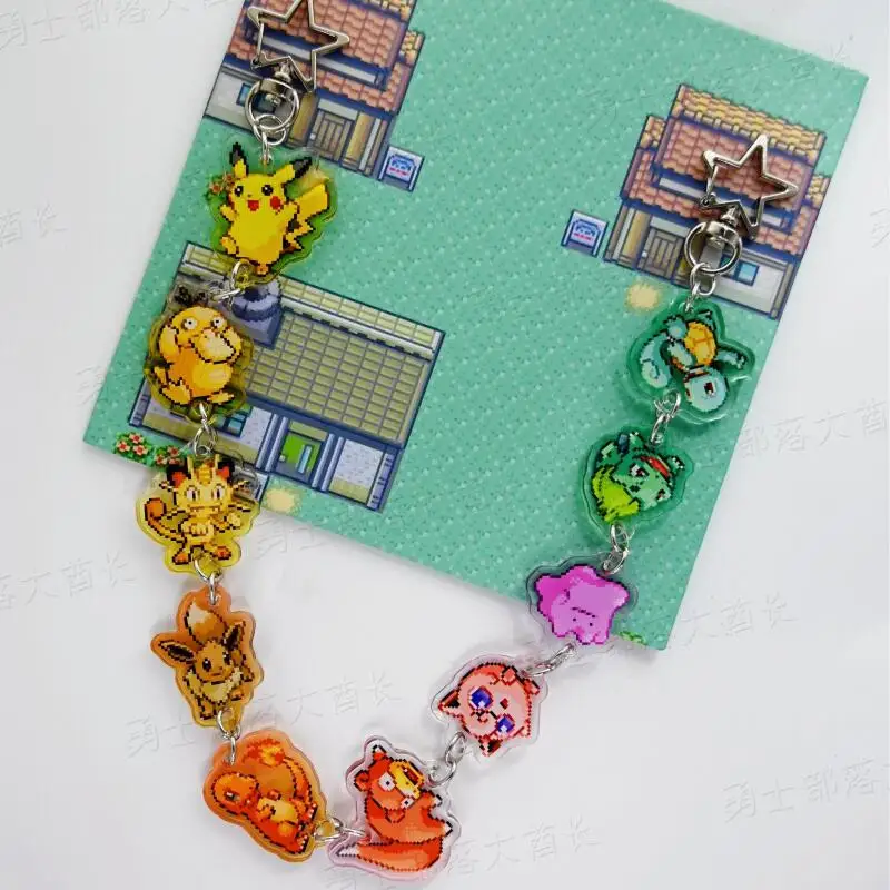 Фото Акриловые брелоки-подвески для сумок Cyndaquil, Quilava, Typhlosion, Bulbasaur, Ivysaur, Venusaur, Squirtle: коллекционные сувениры и подарки №2