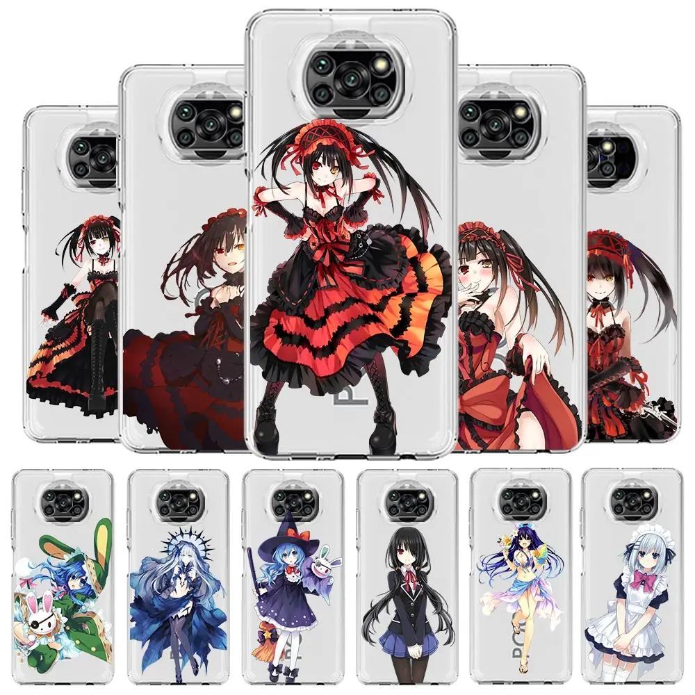 

Date a Live Tokisaki Kurumi Phone Case For Xiaomi Mi 12T 10 12 Lite 11 Ultra 11X 11T Pro Poco X4 X3 NFC F3 F4 M3 M4 Clear Cover