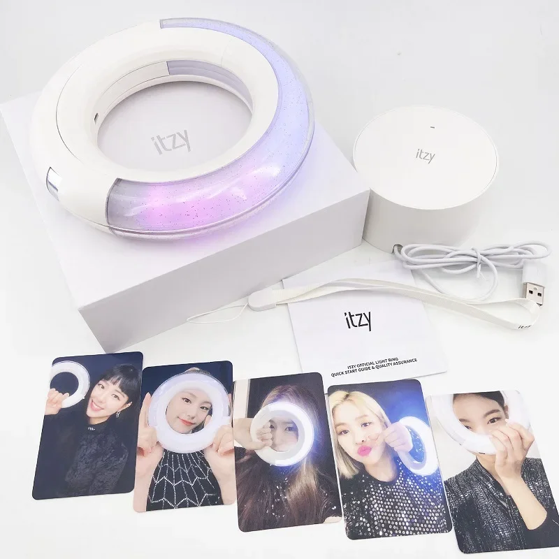 KPOP Itzys Lightstick Круглая ручная лампа Концертная Хип-хоп Вечеринка Вспышка