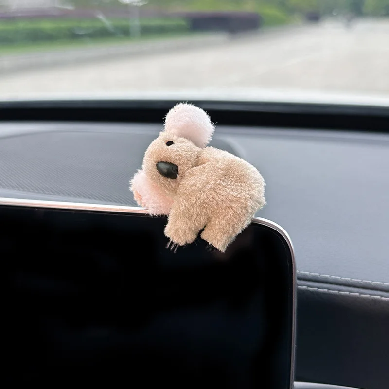 

Plush Cute Koala Car Interior Decoration Auto Rearview Mirror Control Screen Decoration Sun Visor Card Clip Gift Car Accessories