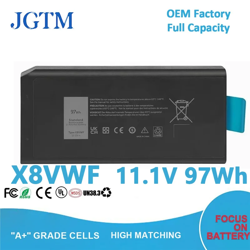 97 Втч X8VWF 11 1 В аккумулятор для ноутбука Dell Latitude 14 прочный 5404 5414 E5404 Extreme 7404 7414 E7404 XRJDF