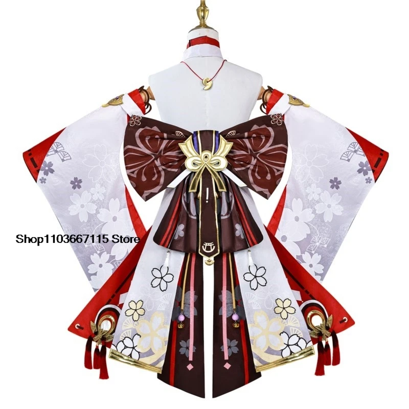 Yae Miko Genshin Impact Косплей Костюм Парик Платье Игра Yaemiko Guuji Костюмы для Хэллоуина