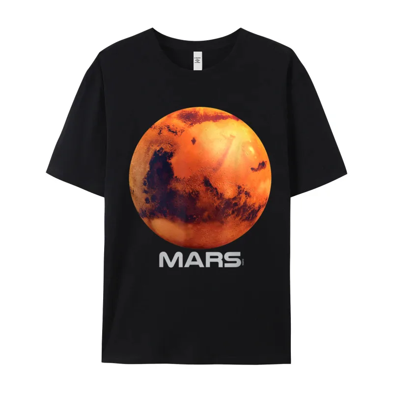 Фото Футболка Mars с солнечной системой планеты, Забавные футболки с коротким рукавом и круглым вырезом из высококачественного хлопка, обычные футболки, день папы для влюбленных №2