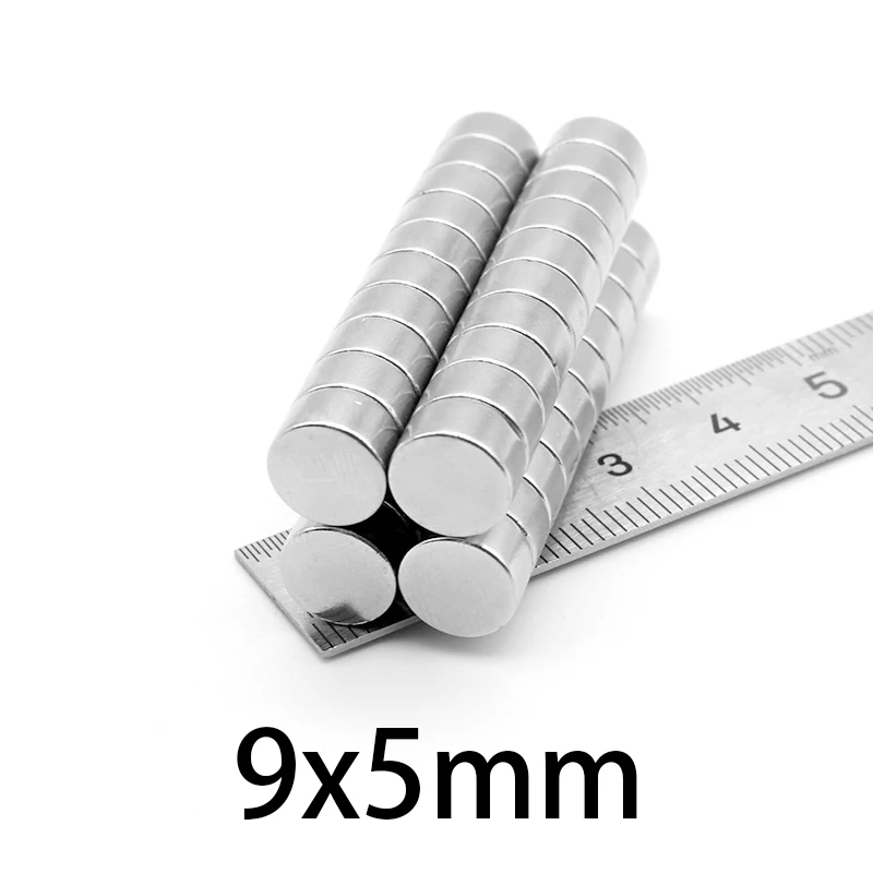 

10~200PCS 9*5 mm Round powerful magnets Disc N35 9x5 mm neodymium magnet 9mm x 5mm Permanent NdFeB magnet strong 9x5mm