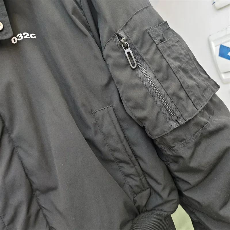 Новая черная куртка 032C короткая свободная повседневная зимняя мужская