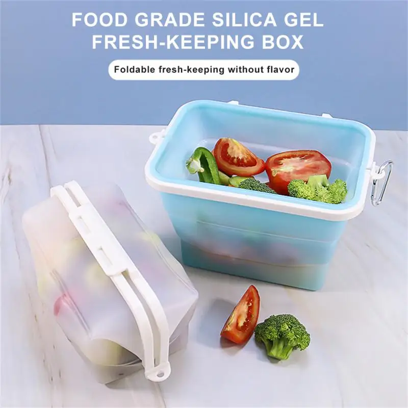 

Collapsible Fridge Organizer Durable Fashion Storage Containers Refrigerator Storage Tools Multi-role Silicone New Type Portable