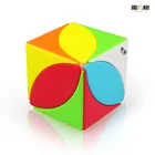 PicubeQiyi Mofangge головоломка Ivy Cube черныйбелый Cubo Magico Скорость куб Поворотная головоломка, узор в виде кленового листа форма Скорость куб головоломка skewb токарная обработка