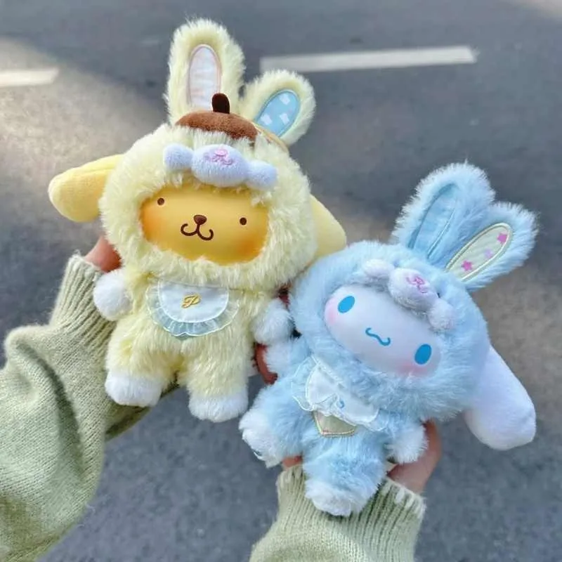Фото Sanrio Elf Bunny Baby Series слепая коробка виниловая плюшевая загадочная коробка сумка кулон игрушка-сюрприз Куроми Почакко кукла подарок на день рождения игрушки №4