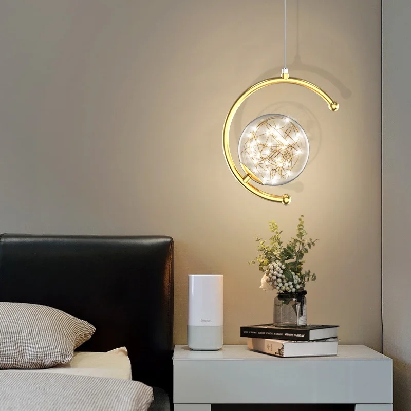 Декоративный подвесной светильник светодиодный в скандинавском стиле для