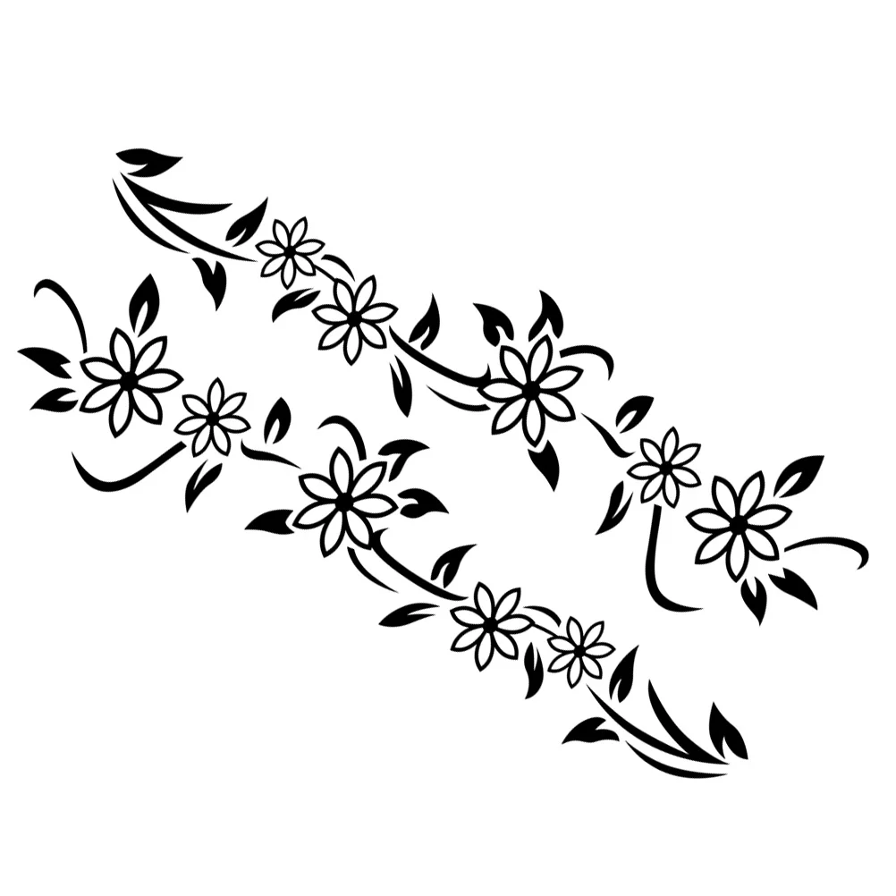 

2 Pcs Truck Window Decals Flower Vine Car Sticker Personalized The Flowers Stickers Women Vinyl Pvc Miss