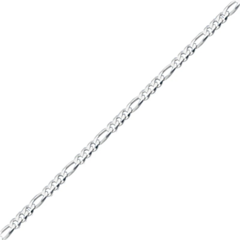 

Silver 925 Sterling 40 Micron Figaro Chain Necklace