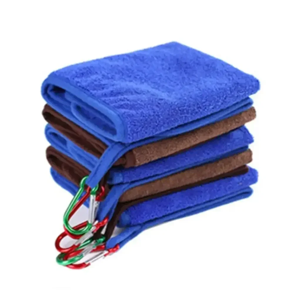 Портативное утолщенное полотенце с карабином из микрофибры для ловли рыбы