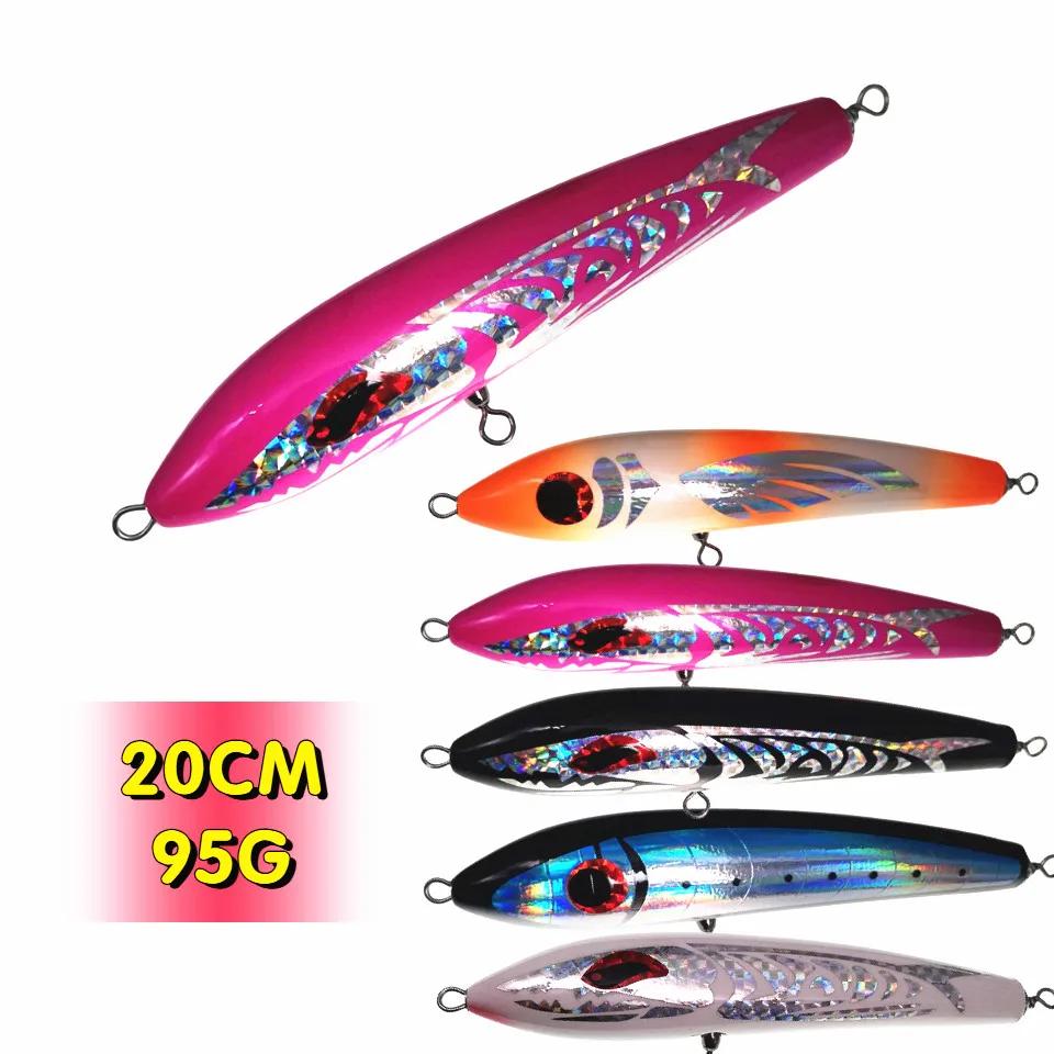 

SWOLFY 20 см 95 г топвотер деревянные приманки искусственные Троллинговые карандаши для лодки океанская рыболовная приманка снасть приманка